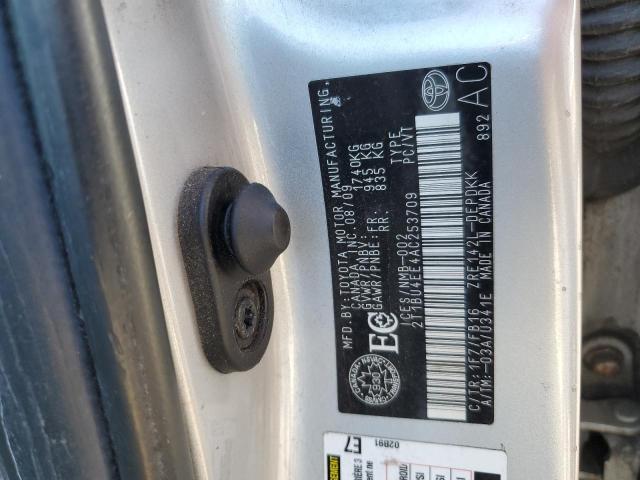 2T1BU4EE4AC253709 - 2010 TOYOTA COROLLA BASE SILVER photo 13