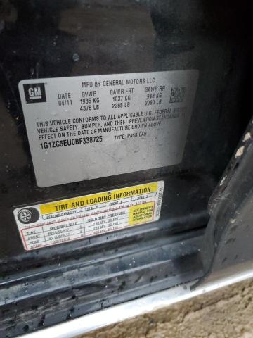 1G1ZC5EU0BF338725 - 2011 CHEVROLET MALIBU 1LT Қара фото 12