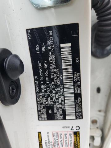 JTEBU5JR5F5218689 - 2015 TOYOTA 4RUNNER SR5/SR5 PREMIUM WHITE photo 13