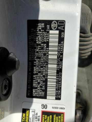 2T1BURHE7JC078364 - 2018 TOYOTA COROLLA L 白色 照片 13