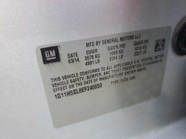 1G11H5SL8EF246650 - 2014 CHEVROLET MALIBU LTZ SILVER photo 12