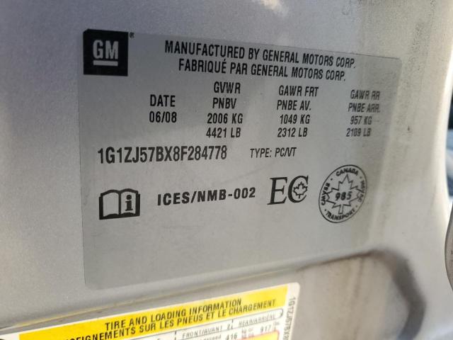 1G1ZJ57BX8F284778 - 2008 CHEVROLET MALIBU 2LT SILVER photo 13