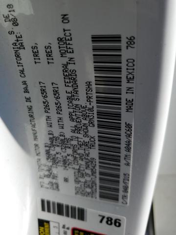 3TMDZ5BN7JM054259 - 2018 TOYOTA TACOMA DOUBLE CAB Білий фото 12