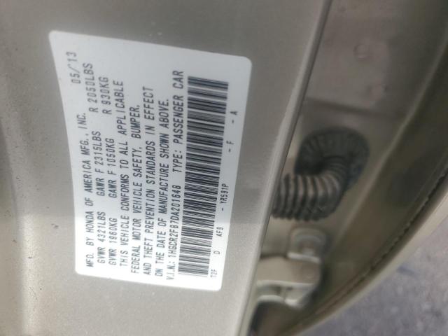 1HGCR2F87DA201648 - 2013 HONDA ACCORD EXL GOLD photo 12