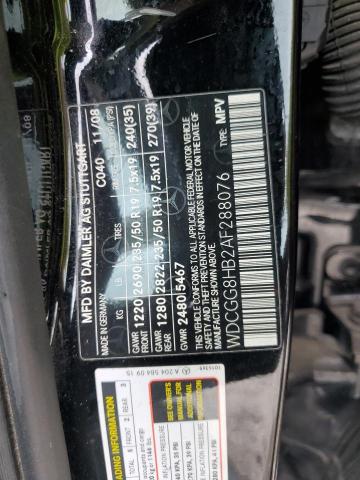 WDCGG8HB2AF288076 - 2010 MERCEDES-BENZ GLK 350 4MATIC BLACK photo 12