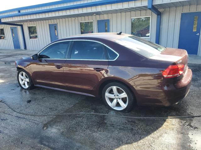 1VWBH7A34DC139343 - 2013 VOLKSWAGEN PASSAT SE BURGUNDY photo 2