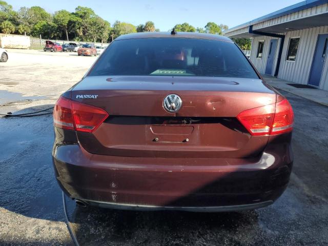 1VWBH7A34DC139343 - 2013 VOLKSWAGEN PASSAT SE BURGUNDY photo 6