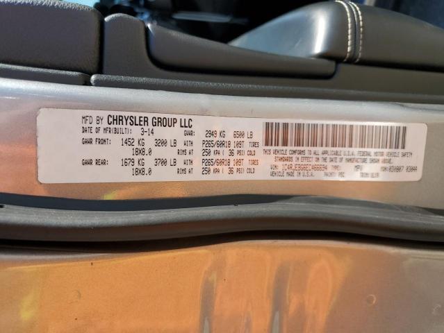 1C4RJEBG6EC466694 - 2014 JEEP GRAND CHER LIMITED Արծաթագույն լուսանկար 14