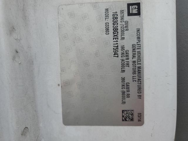 1GB3G3BGXE1175947 - 2014 CHEVROLET EXPRESS G3 WHITE photo 12
