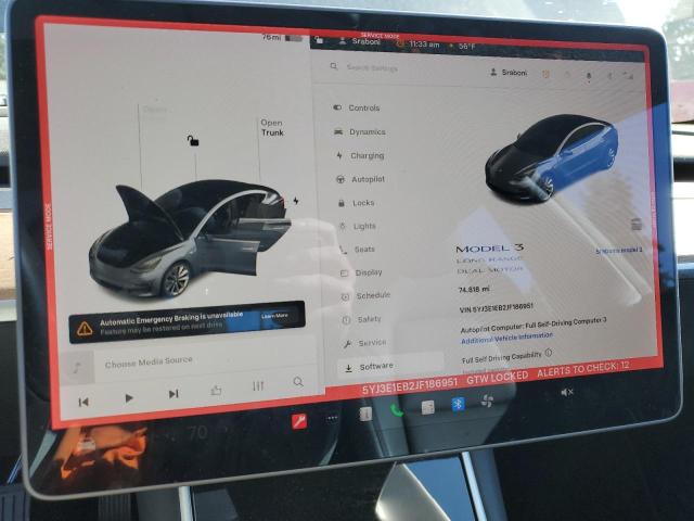 5YJ3E1EB2JF186951 - 2018 TESLA MODEL 3 石墨色 照片 9