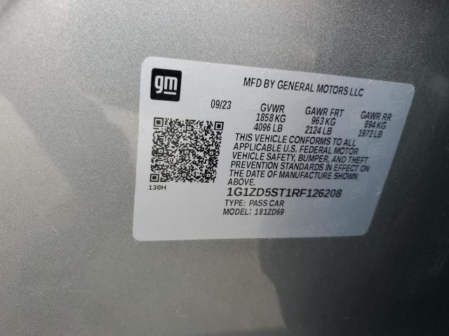 1G1ZD5ST1RF126208 - 2024 CHEVROLET MALIBU LT Gümüş foto 12