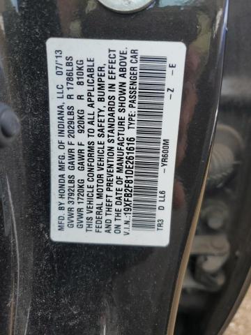 19XFB2F81DE261616 - 2013 HONDA CIVIC EX Qara foto 12