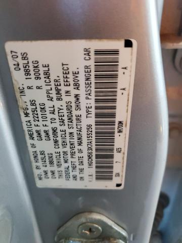 1HGCM563X7A155256 - 2007 HONDA ACCORD SE SILVER photo 12