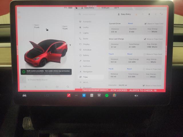 7SAYGDEE6NF385571 - 2022 TESLA MODEL Y Rot Foto 9