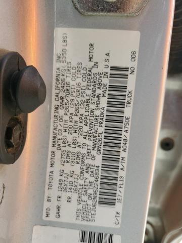 5TEJU62N96Z246834 - 2006 TOYOTA TACOMA DOUBLE CAB PRERUNNER SILVER photo 12