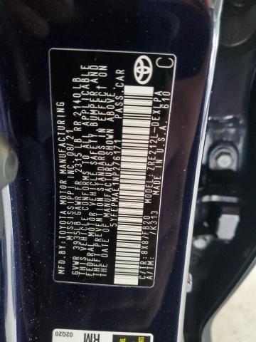 5YFEPMAE1NP276171 - 2022 TOYOTA COROLLA LE Azul foto 12