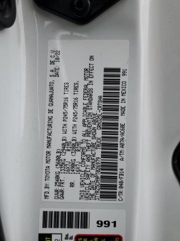 3TYRZ5CN9PT026979 - 2023 TOYOTA TACOMA ACCESS CAB Blanc photo 12