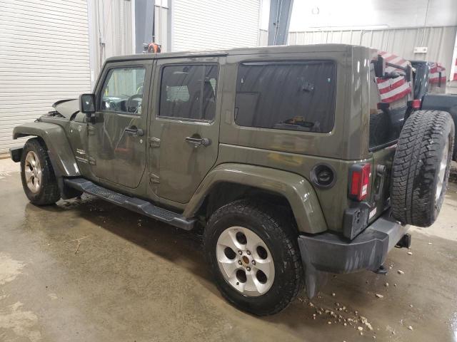 1C4BJWEG4FL547665 - 2015 JEEP WRANGLER U SAHARA GREEN photo 2