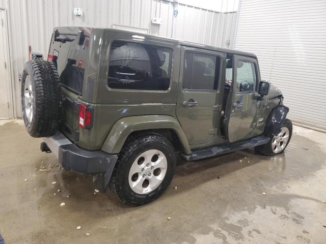 1C4BJWEG4FL547665 - 2015 JEEP WRANGLER U SAHARA GREEN photo 3