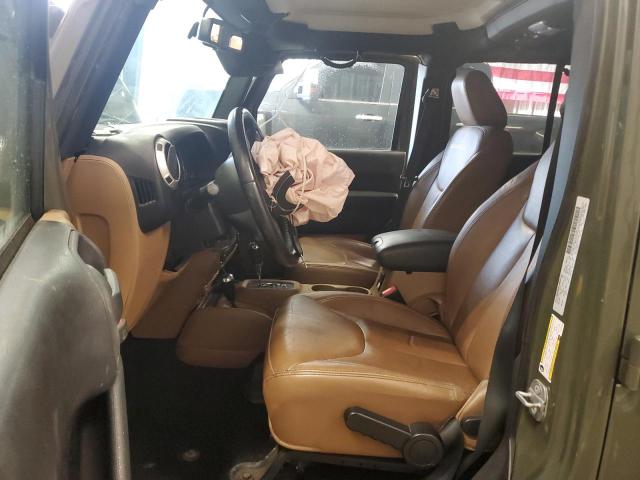 1C4BJWEG4FL547665 - 2015 JEEP WRANGLER U SAHARA GREEN photo 7