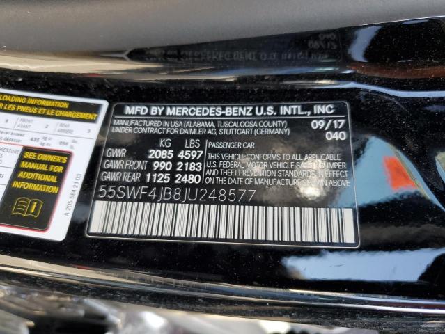 55SWF4JB8JU248577 - 2018 MERCEDES-BENZ C 300 Qara foto 12
