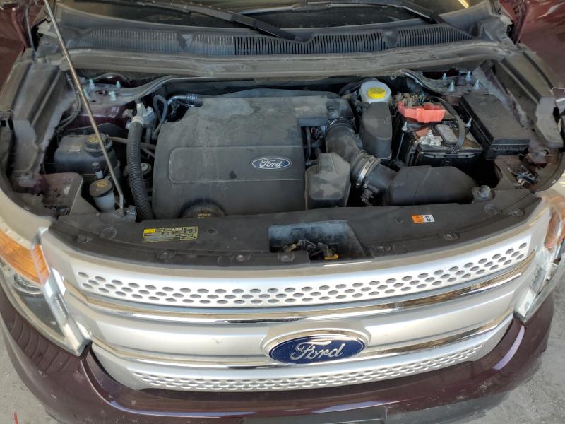 1FMHK7D86BGA35489 - 2011 FORD EXPLORER XLT მუქწითელი ფოტო 12