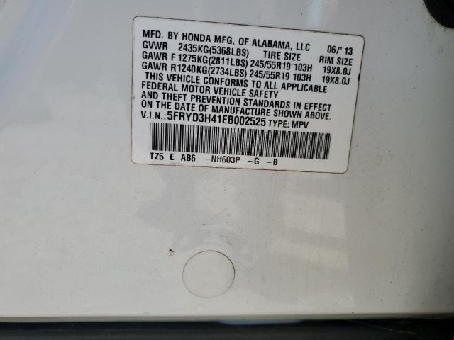 5FRYD3H41EB002525 - 2014 ACURA MDX TECHNOLOGY Weiß Foto 13