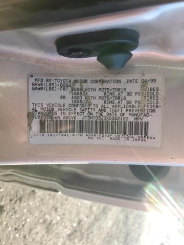 JT3HT05J0X0062122 - 1999 TOYOTA LAND CRUIS Srebrny zdjęcie 13