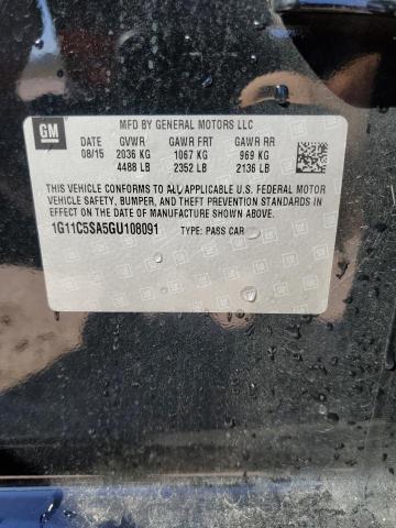 1G11C5SA5GU108091 - 2016 CHEVROLET MALIBU LIM LT 黑色 照片 13