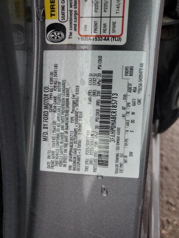 3FAHP0HA8CR185713 - 2012 FORD FUSION SE 灰色 照片 12