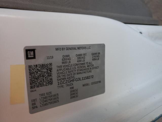 1GCZGHFG3L1158272 - 2020 CHEVROLET EXPRESS G3 WHITE photo 26