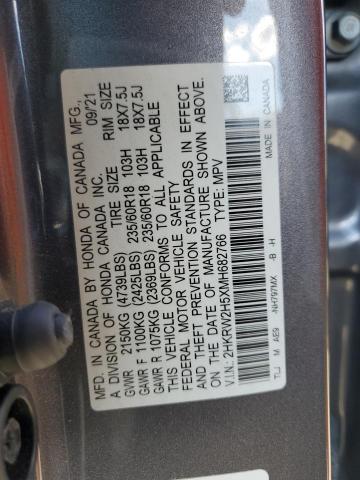 2HKRW2H5XMH682766 - 2021 HONDA CR-V EX GRAY photo 13
