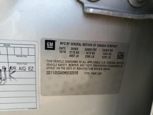 2G1105SA6H9132018 - 2017 CHEVROLET IMPALA LT SILVER photo 24