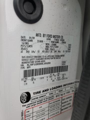 5LMFU28599EJ00259 - 2009 LINCOLN NAVIGATOR WHITE photo 13