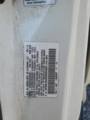 5FNRL5H29EB094020 - 2014 HONDA ODYSSEY LX WHITE photo 13