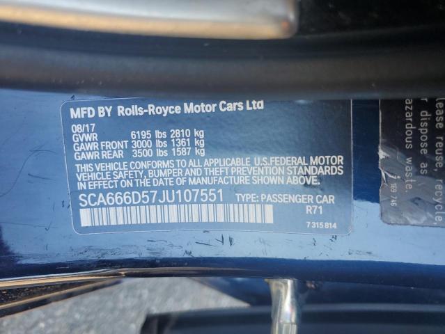 SCA666D57JU107551 - 2018 ROLLS-ROYCE DAWN BLUE photo 12
