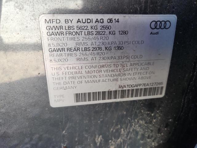 WA1DGAFP7EA127265 - 2014 AUDI Q5 PREMIUM PLUS GRAY photo 12