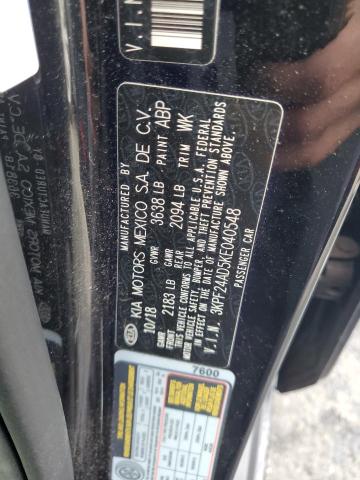 3KPF24AD5KE040548 - 2019 KIA FORTE FE 黑色 照片 12