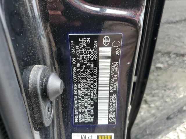 JTDS4RCE2LJ018023 - 2020 TOYOTA COROLLA SE BLACK photo 12