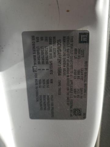 1GCWGAFF2H1116894 - 2017 CHEVROLET EXPRESS G2 WHITE photo 13