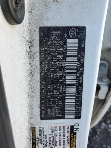 2T1BR32EX5C382088 - 2005 TOYOTA COROLLA CE Ақ фото 12