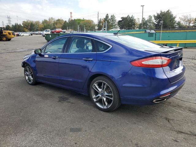 3FA6P0D94DR240016 - 2013 FORD FUSION TITANIUM BLUE photo 2