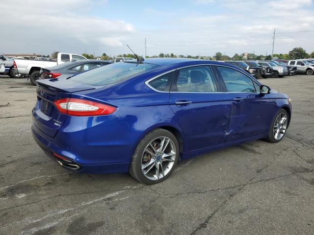 3FA6P0D94DR240016 - 2013 FORD FUSION TITANIUM BLUE photo 3
