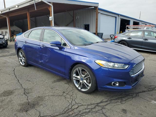 3FA6P0D94DR240016 - 2013 FORD FUSION TITANIUM BLUE photo 4