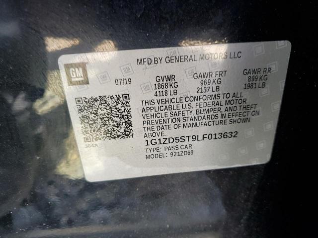 1G1ZD5ST9LF013632 - 2020 CHEVROLET MALIBU LT BLACK photo 12