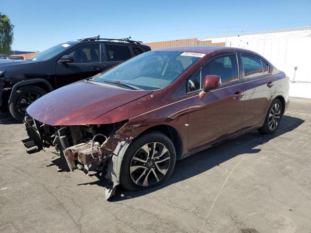 19XFB2F87DE024192 - 2013 HOND CIVIC EX BURGUNDY photo 1