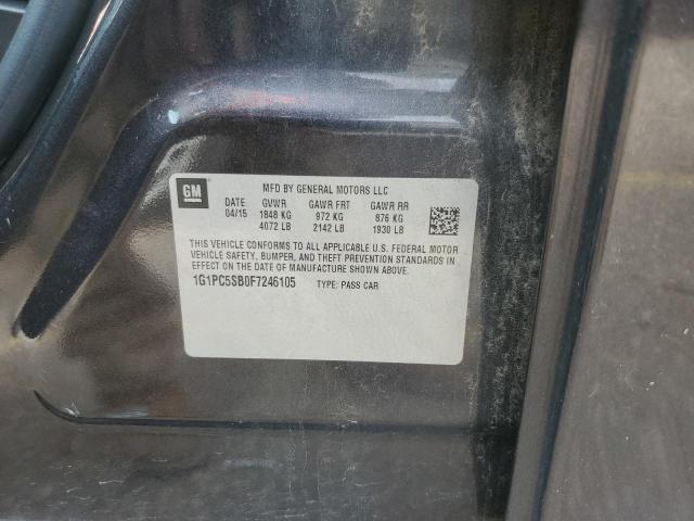 1G1PC5SB0F7246105 - 2015 CHEVROLET CRUZE LT 石墨色 照片 13