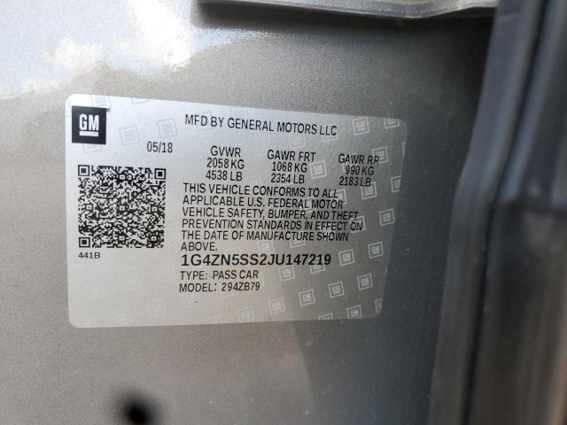 1G4ZN5SS2JU147219 - 2018 BUICK LACROSSE PREFERRED BEIGE photo 12