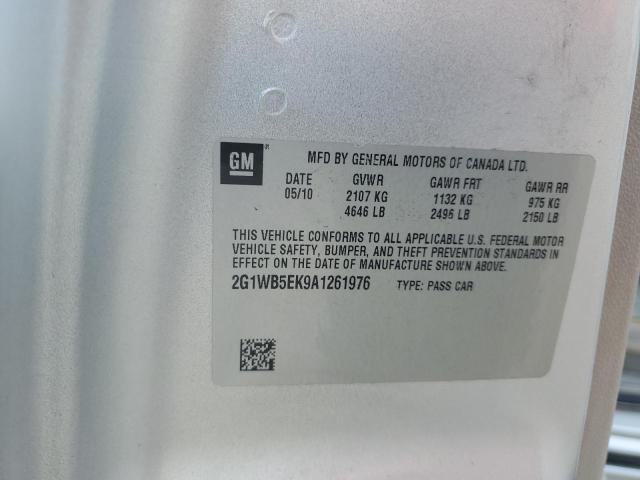 2G1WB5EK9A1261976 - 2010 CHEVROLET IMPALA LT Silber Foto 12