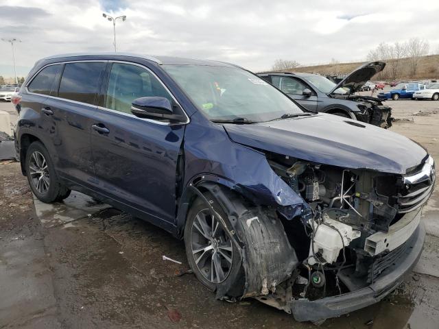 5TDJKRFH6GS253752 - 2016 TOYOTA HIGHLANDER XLE BLUE photo 4